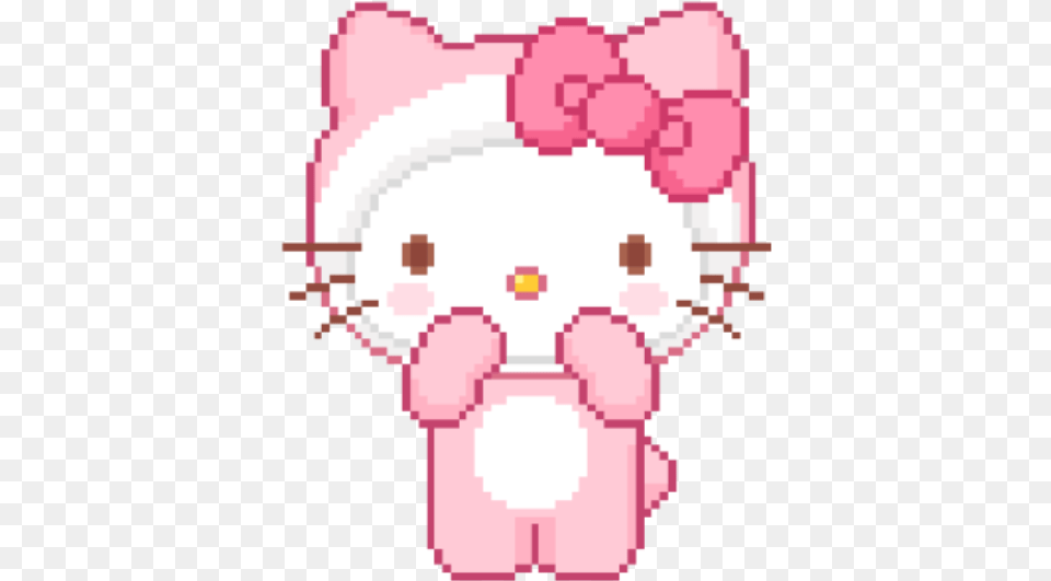 Hello Kitty Hellokitty Pink Pixel Kawaii Cute, Baby, Person, Teddy Bear, Toy Png