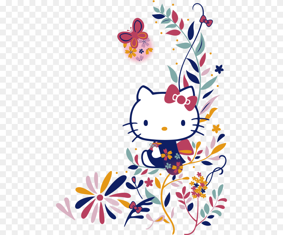Hello Kitty Images, Art, Floral Design, Graphics, Pattern Png Image