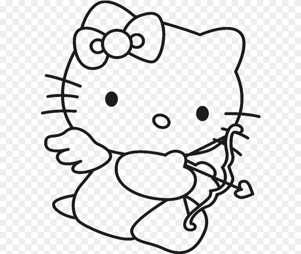 Hello Kitty Is Being Hold Doll Coloring Png Image