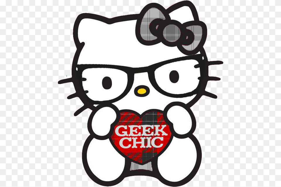 Hello Kitty Nerd By Ladypinkilicious Hello Kitty Wearing Glasses, Sticker, Animal, Kangaroo, Mammal Free Transparent Png