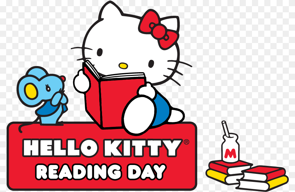 Hello Kitty Online Hello Kitty Hello Fall Reading Hello Kitty Reading Book, Animal, Bear, Mammal, Wildlife Free Transparent Png