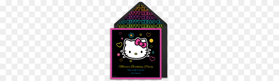 Hello Kitty Online Invitations Punchbowl, Envelope, Greeting Card, Mail, Advertisement Free Png Download