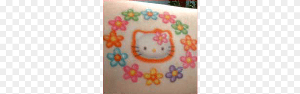 Hello Kitty Round Flower Tattoo Tattoo, Cushion, Home Decor, Pattern, Pillow Free Png Download