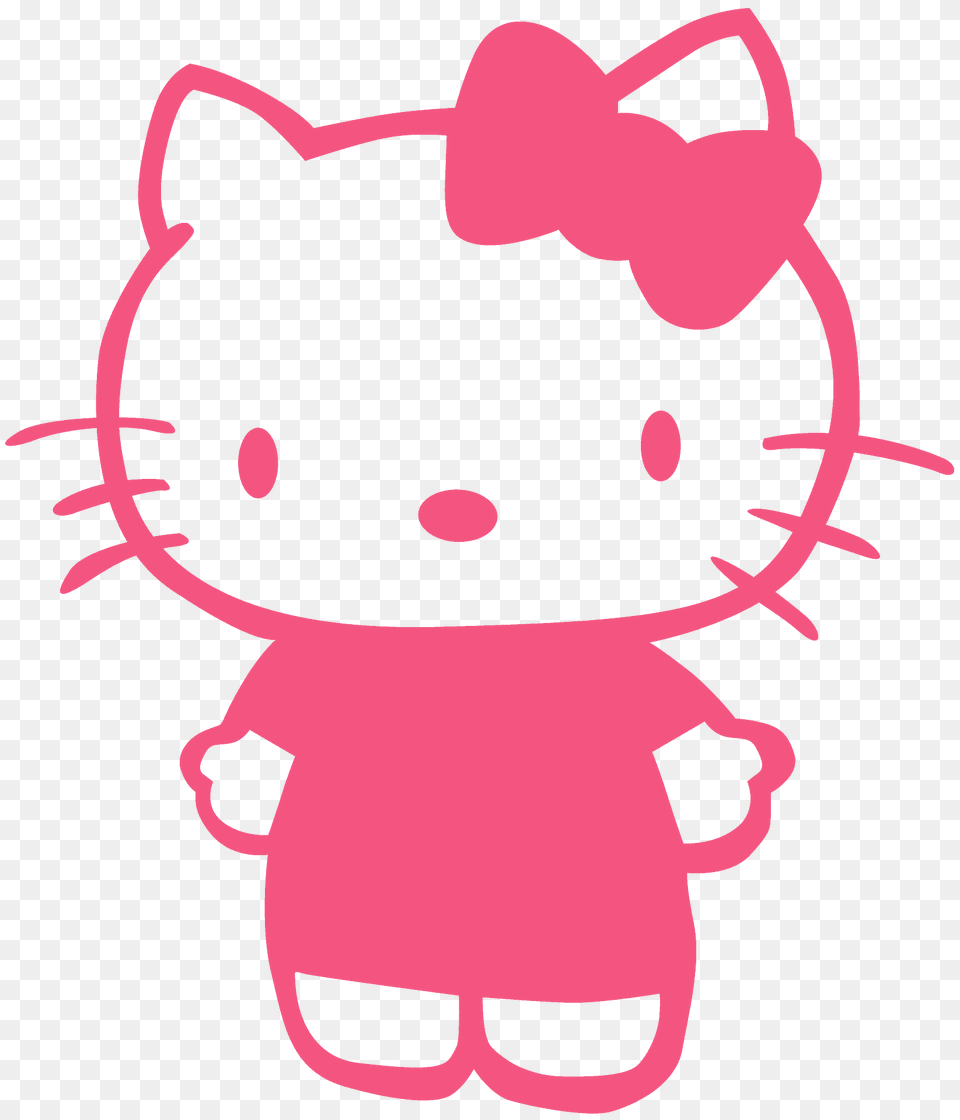 Hello Kitty Silhouette, Plush, Toy, Bag, Ammunition Free Png