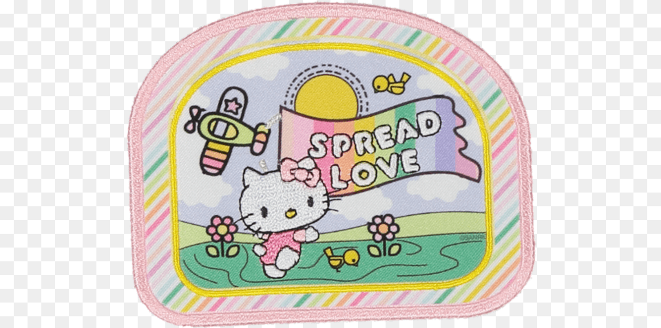 Hello Kitty Spread Love Embroidered Decorative, Rug, Home Decor, Animal, Mammal Png Image