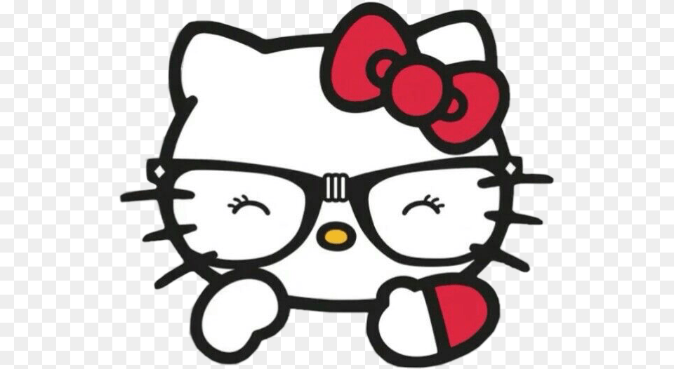 Hello Kitty Transparent, Accessories, Glasses, Sticker, Plush Png