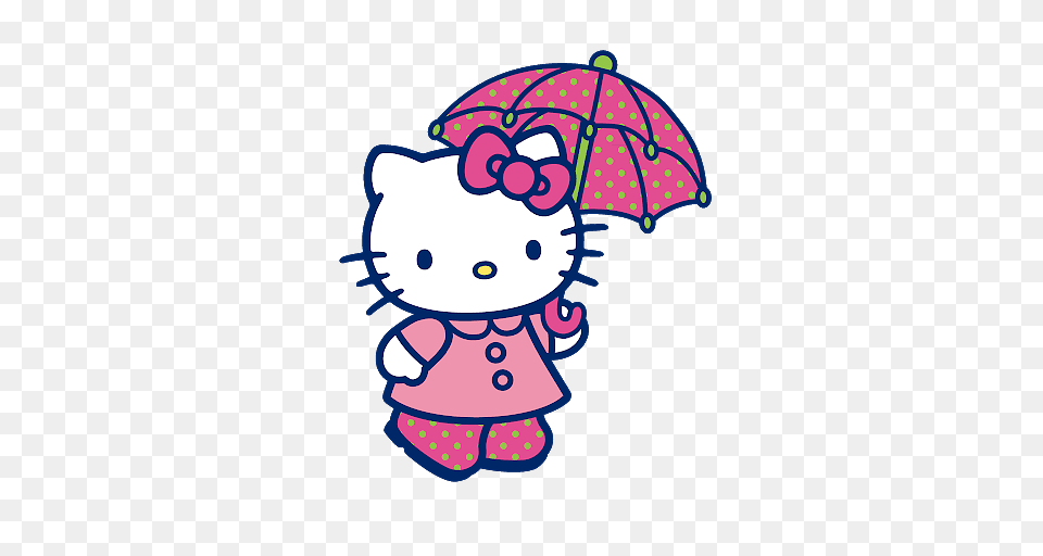 Hello Kitty Under Umbrella, Nature, Outdoors, Snow, Snowman Png Image