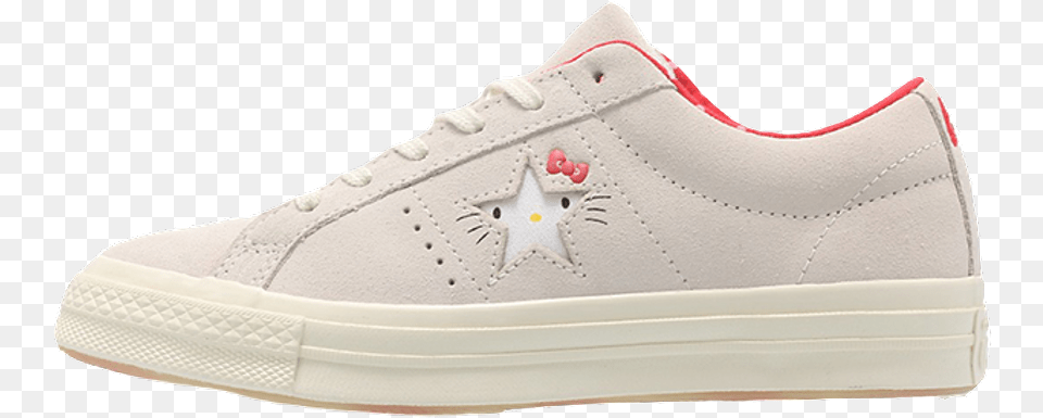 Hello Kitty X Converse Chuck Taylor One Star Grey Plimsoll, Clothing, Footwear, Shoe, Sneaker Free Png