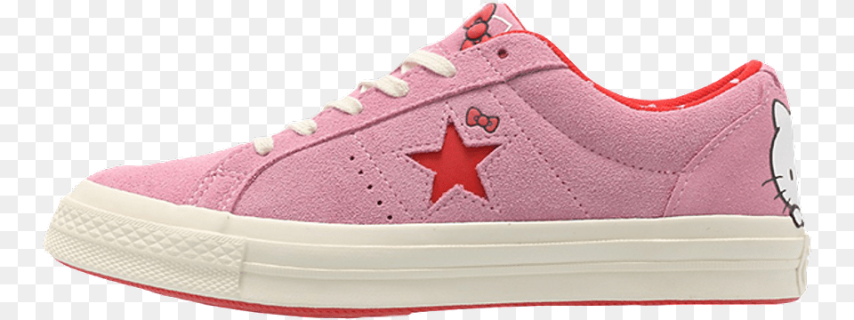 Hello Kitty X Converse One Star Pink Cdg Hello Kitty Converse, Clothing, Footwear, Shoe, Sneaker Free Transparent Png