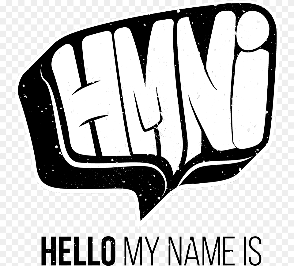 Hello My Name Is Hmnimusic Twitter Illustration, Logo, Sticker, Body Part, Hand Free Transparent Png