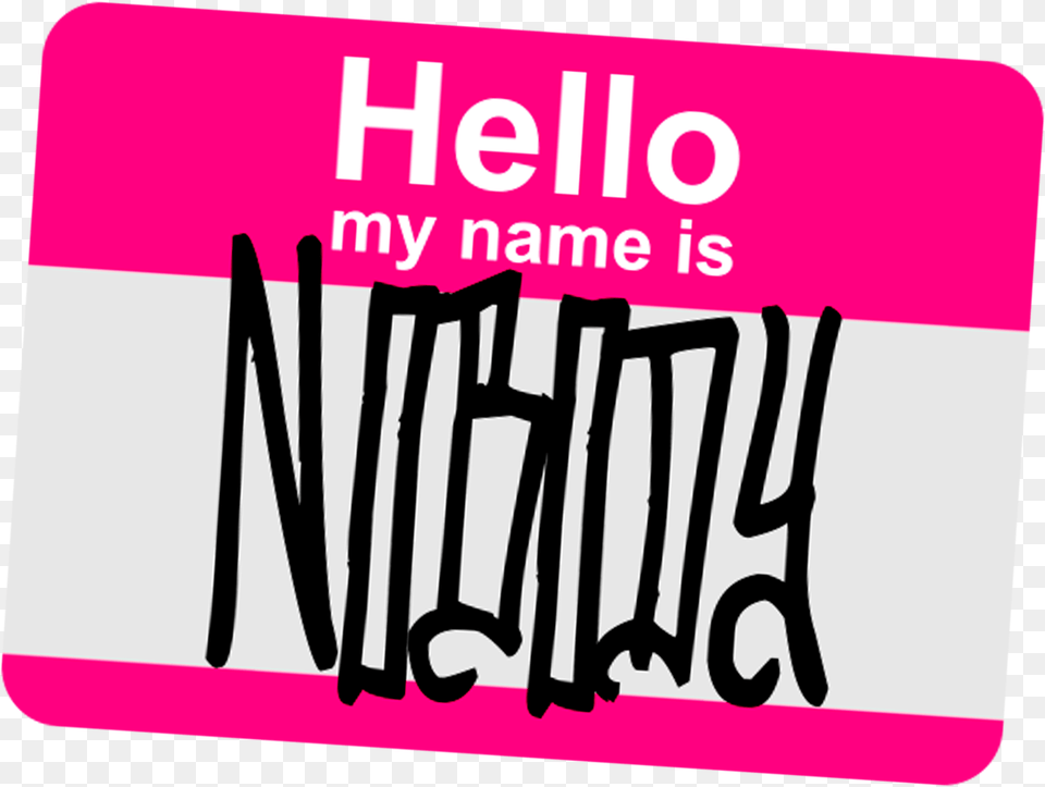 Hello My Name Is Nobody Language, Sticker, License Plate, Transportation, Vehicle Png Image