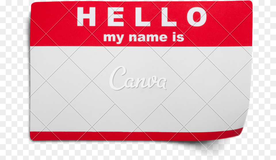 Hello My Name Is Tag Graphic Design, Text, First Aid Free Png Download