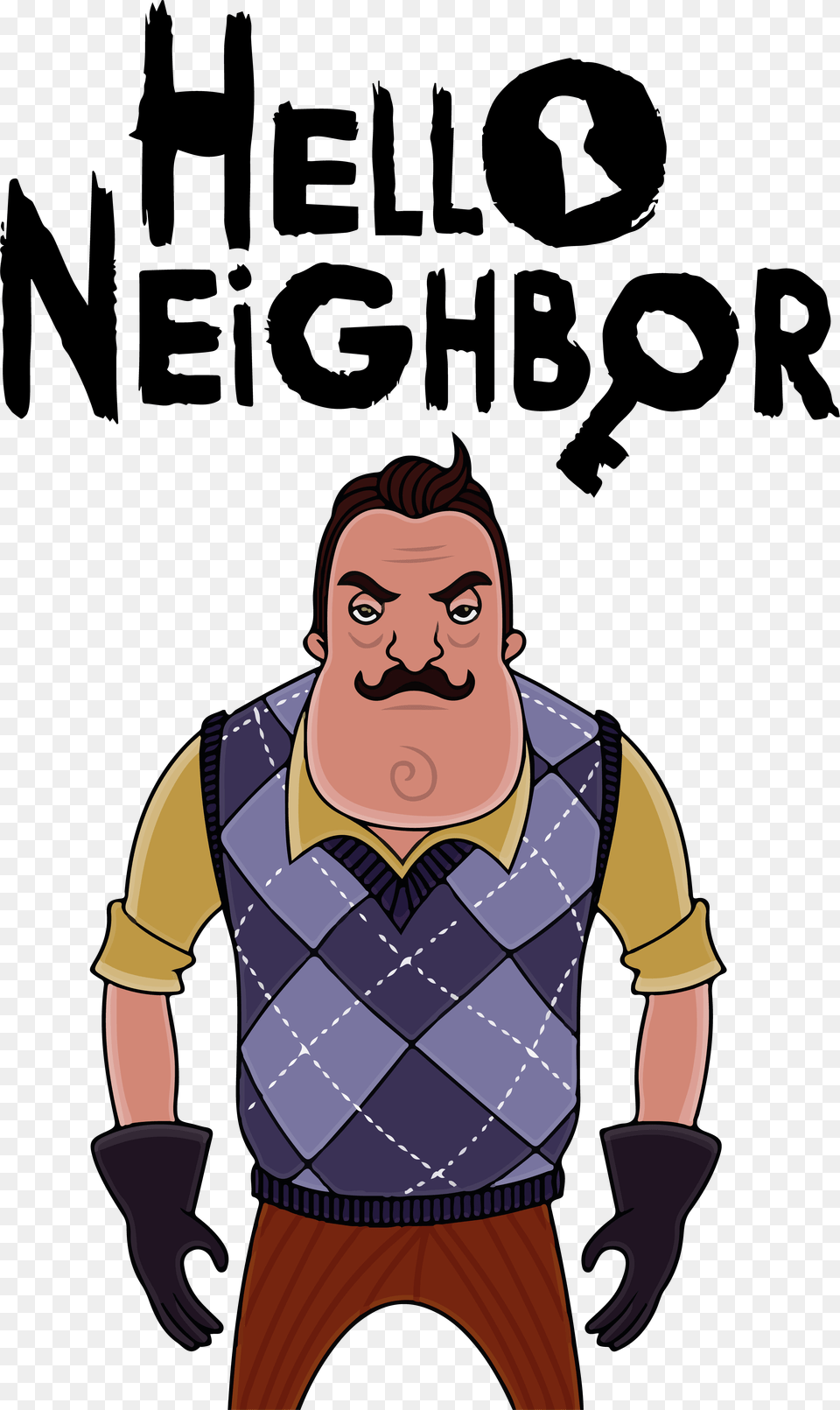 Hello Neighbor Cartoon, Adult, Man, Male, Person Png