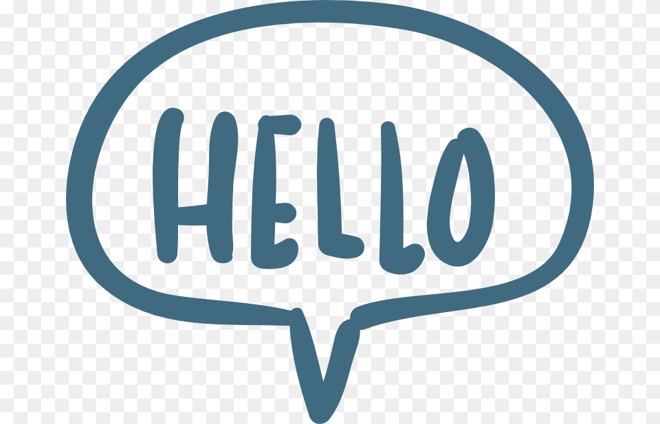 Hello Speech Bubble Handmade Chatting Symbol Big Circle, Logo Free Transparent Png