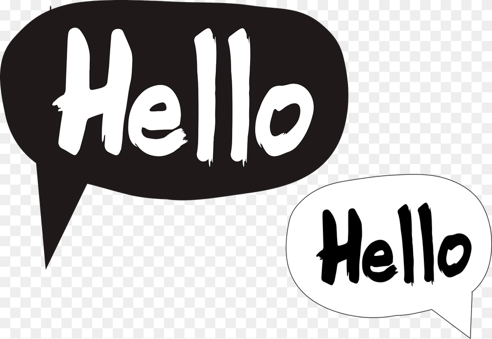 Hello Speech Bubbles Clipart, Sticker, Text Free Transparent Png