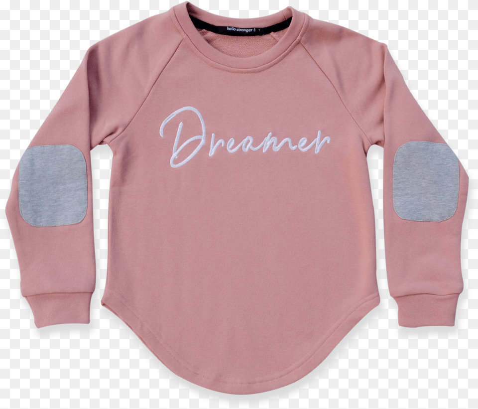 Hello Stranger Dreamer Scoop Crew Pink Smoke Clothing, Long Sleeve, Shirt, Sleeve, Knitwear Free Transparent Png