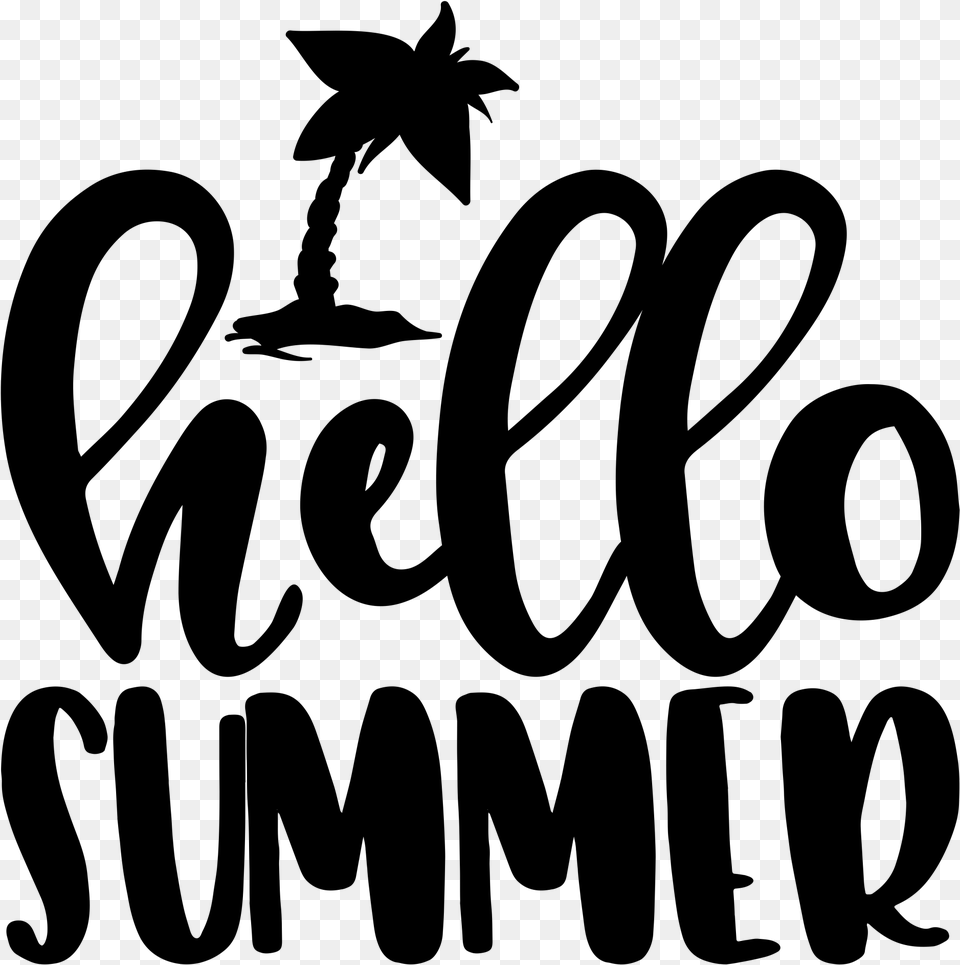 Hello Summer 2019, Gray Png