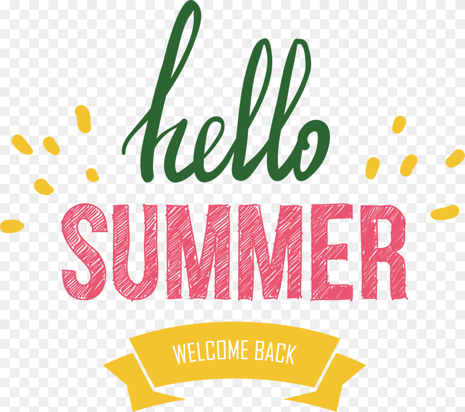 Hello Summer Text, Logo Png Image