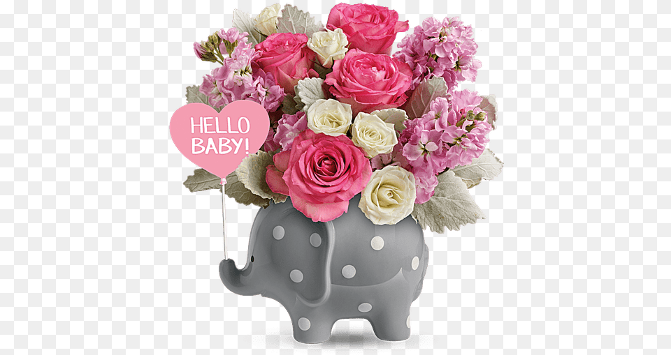 Hello Sweet Baby U2013 Pink Flowers For Baby Girl, Flower Bouquet, Plant, Flower, Flower Arrangement Free Transparent Png