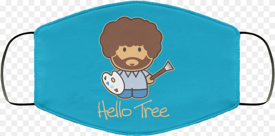 Hello Tree Bob Ross Face Mask Scooby Doo Mouth Face Mask, Accessories, Bag, Handbag, Baby Free Transparent Png