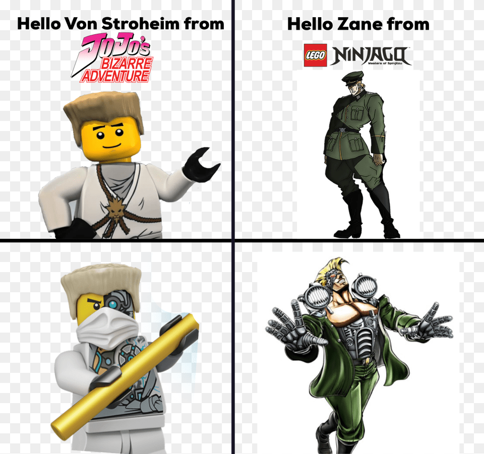 Hello Von Stroheim From Hello Zane From Ninago Lego Lego Ninjago Zane Season, Book, Comics, Publication, Person Png Image