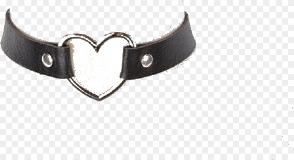 Helloexo Necklaces Leather Heart Choker Trendmenet Black Heart Choker, Accessories, Belt, Sunglasses Free Png