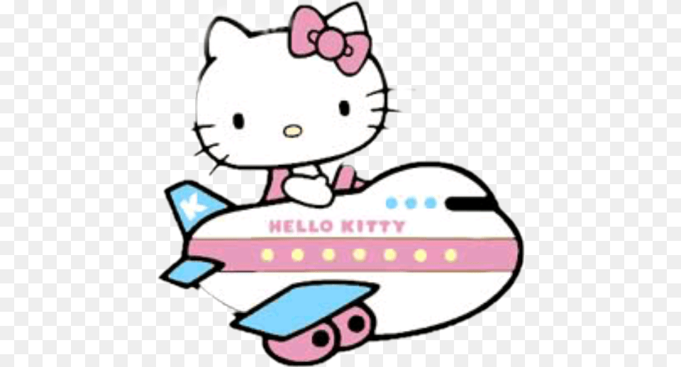 Hellokitty Avion Aeroplane Jenniferart Airplane Png Image