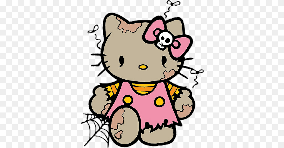 Hellokitty Cartoon Cartoons Halloween Dead Scarey, Toy, Baby, Person, Teddy Bear Png