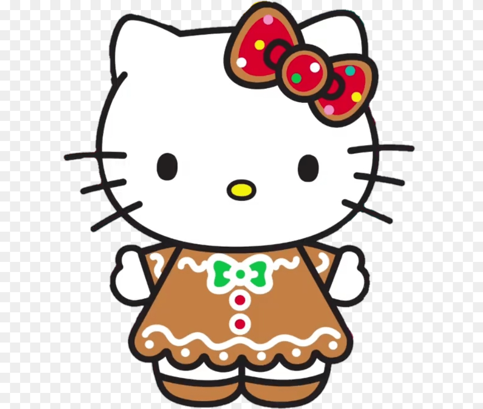 Hellokitty Christmas Kawaii Sanrio Freetoedit Hello Kitty Head, Food, Sweets, Cookie Free Png Download