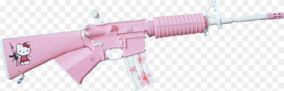 Hellokitty Pink Kawaii Anime Pinkaesthetic Aesthetic Aesthetic Hello Kitty, Firearm, Gun, Rifle, Weapon Png Image
