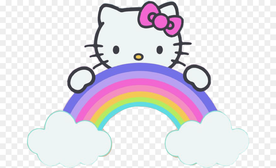 Hellokitty Sanrio Hellokittyunicorn Rainbow Kitty, Purple, Toy, Rattle Free Png