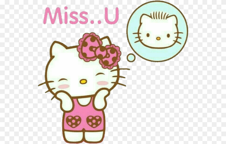 Hellokitty Sanrio Love Missyou Deardaniel Dear Daniel Hello Kitty Miss You Gif, Sticker, Cream, Dessert, Food Free Png