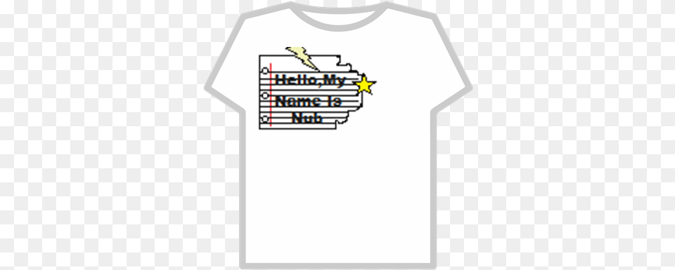 Hellomy Name Is Nub Ripped Paperstickers Roblox Supreme T Shirt Roblox, Clothing, T-shirt Free Png