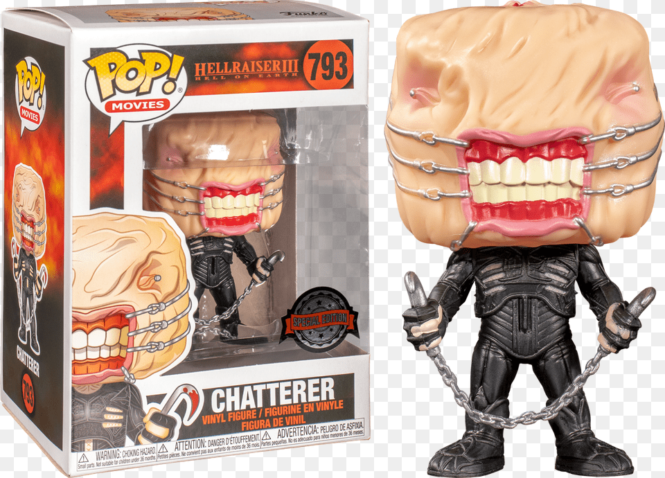 Hellraiser Iii Hell On Earth Chatterer Pop Vinyl Figure, Person, Teeth, Body Part, Mouth Free Png