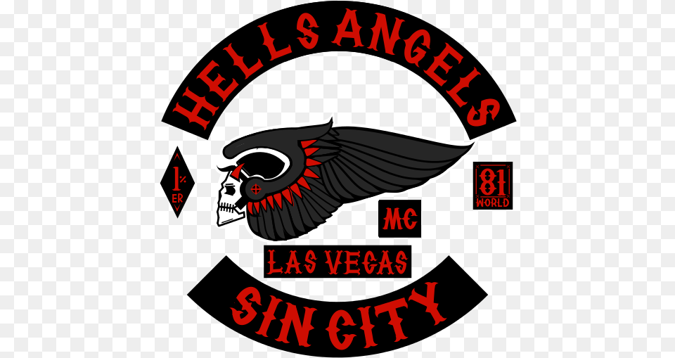 Hells Angels Sin City Emblems For Battlefield 1 Hells Angels Gta 5, Animal, Beak, Bird, Person Free Png Download