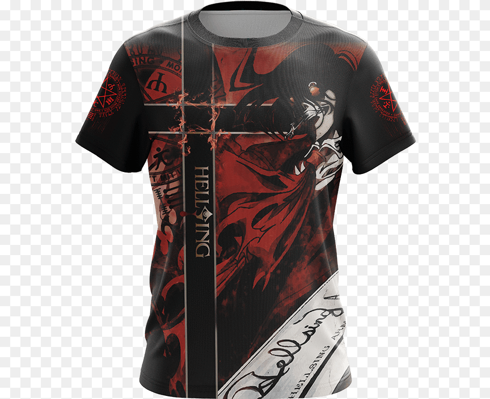 Hellsing Alucard New Version Unisex 3d T Shirt Coolwick, Clothing, T-shirt, Adult, Male Png Image