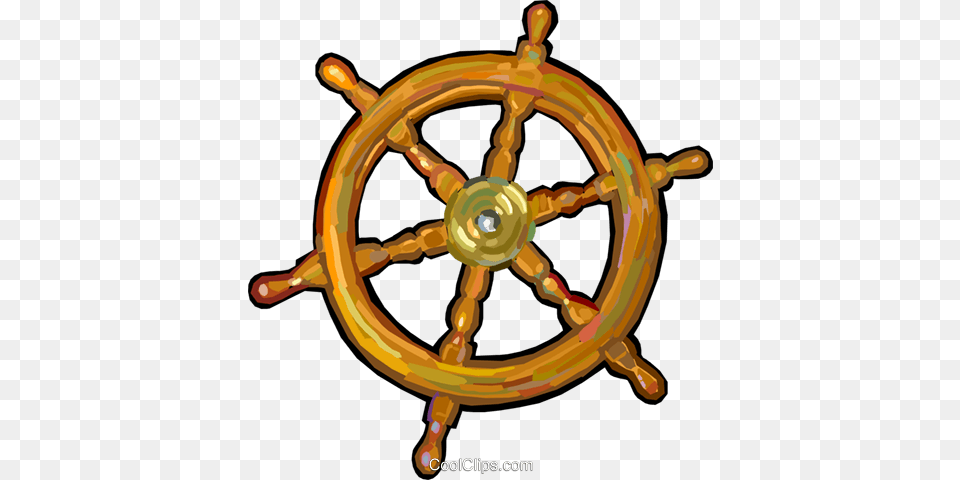 Helm Of A Ship Royalty Vector Clip Art Illustration, Steering Wheel, Transportation, Vehicle, Animal Free Transparent Png