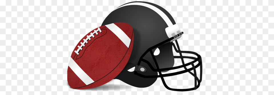 Helmet And Ball For American Football Vector Clip Art Public, Crash Helmet, American Football, Person, Playing American Football Free Png