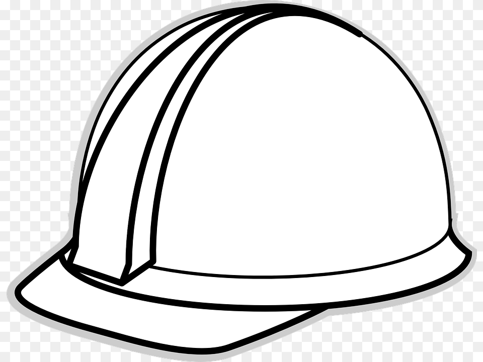 Helmet Clipart Construction Worker Hard Hat Coloring Page, Clothing, Hardhat, Baseball Cap, Cap Free Png Download