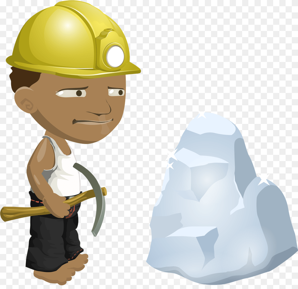 Helmet Clipart Construction Worker Worker Mining Clipart, Clothing, Hardhat, Person, Baby Png Image