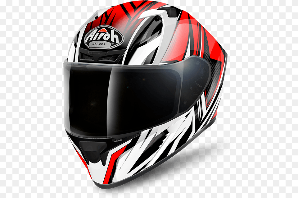 Helmet Full Face 39valor39 Conquer Red Gloss Airoh Valor, Crash Helmet, Clothing, Hardhat Png Image