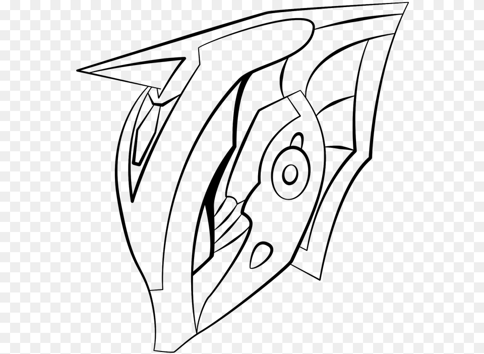 Helmet Lineart Black And White Sketch Png Image