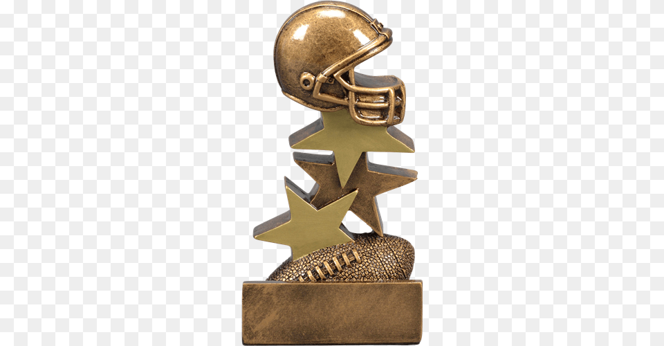 Helmet On Top Small Football Trophy Soccer Trophy 5 14 Soccer Star Step Resin Trophy, American Football, Person, Playing American Football, Sport Png Image