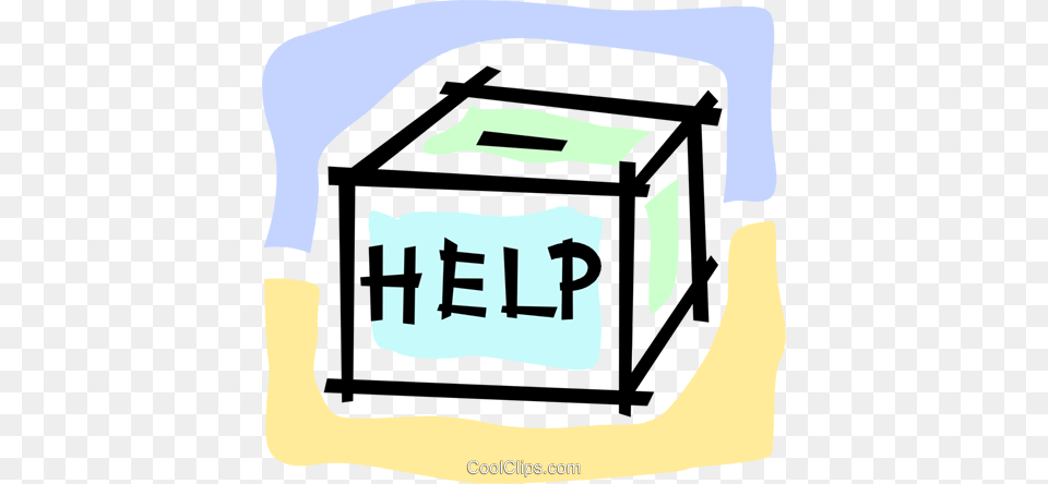 Help Box Royalty Vector Clip Art Illustration, Computer Hardware, Electronics, Hardware, Screen Free Png Download