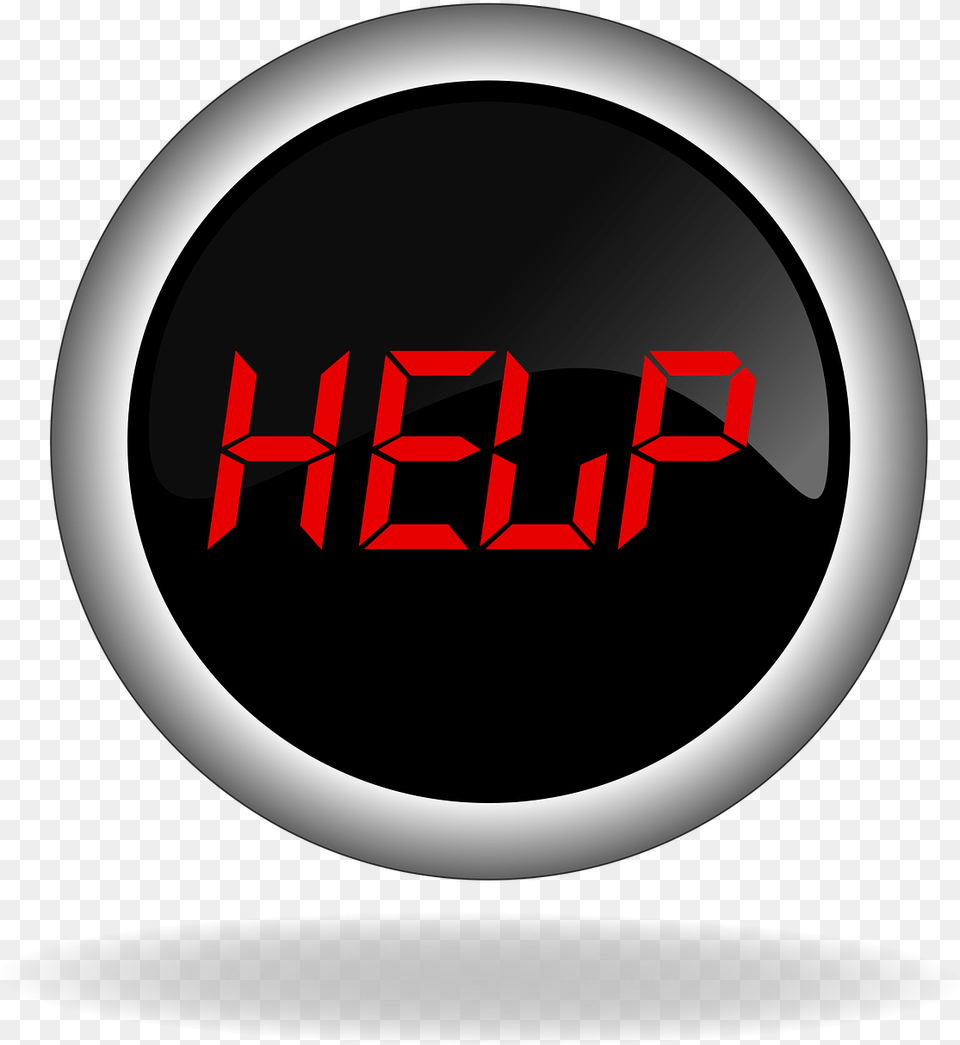 Help Service Button Icon Back Web Internet Principe Actif, Clock, Digital Clock Free Transparent Png