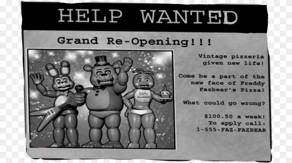 Help Wanted Newspaper Help Wanted Fnaf Phone, Book, Comics, Publication, Baby Png