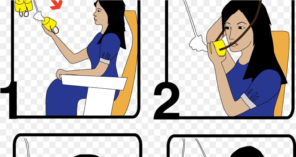 Help Yourself Before Helping Others Airplane Clipart First Put On Your Own Oxygen Mask, Adult, Female, Person, Woman Free Png