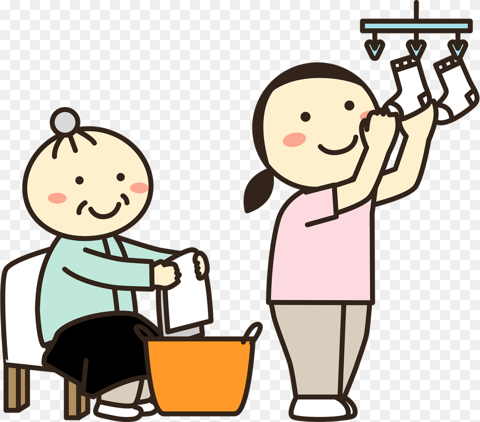 Helping With Elderly Care Clipart, Person, Washing, Cleaning, Face Free Png Download