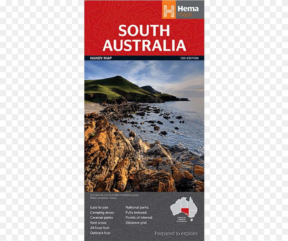 Hema South Australia Handy Map South Australia, Water, Sea, Nature, Outdoors Png Image