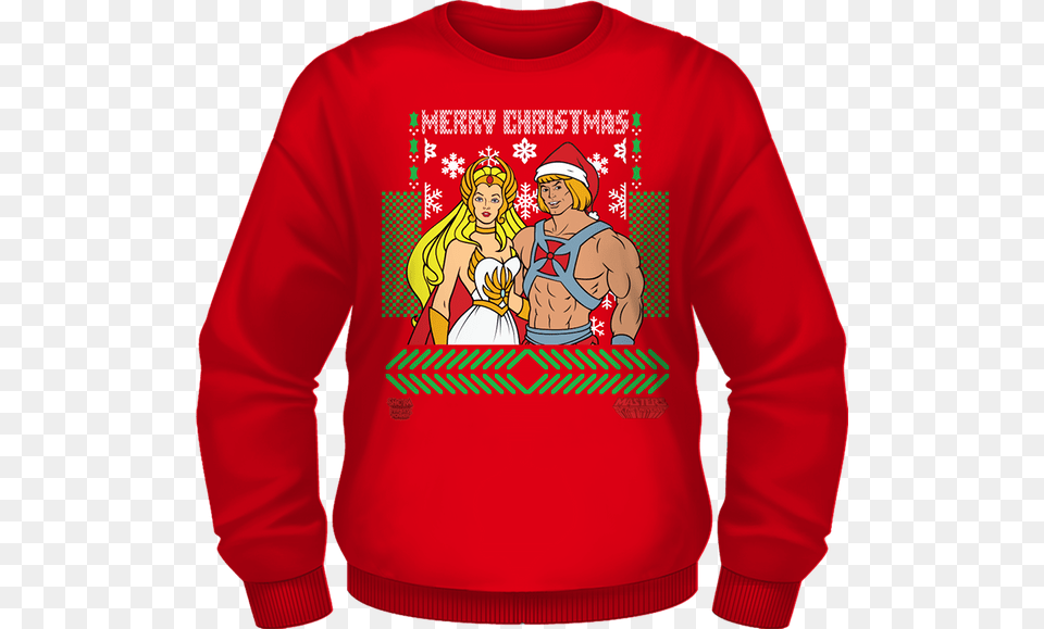 Heman He Man Christmas Jumper, Sweatshirt, Clothing, Sweater, Knitwear Png Image